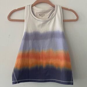 Athleta Sunset Gradient Racer Back Crop Tank